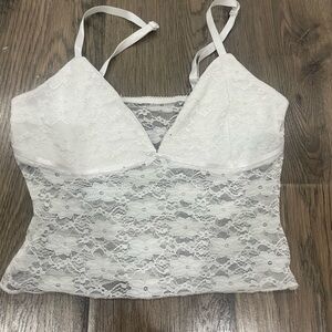 Edikted White Lace Camisole Top